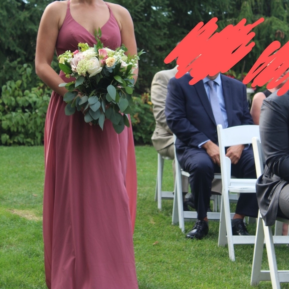 Azazie Davis Bridesmaid Dress in Desert Rose - Picture 5 of 5